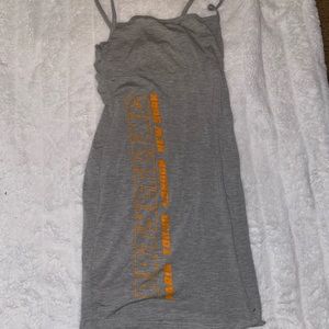 Grey mini fitted dress